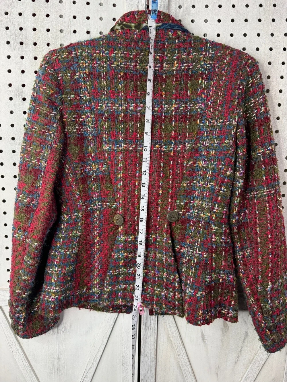 Christian Lacroix Bazaar Multicolor Boucle Blazer Fringe Trim Designer Jacket - Picture 14 of 14